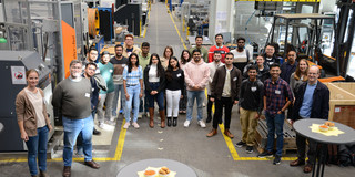 Welcome Event MMT The picture shows a group photo of the new MMT students in 2024