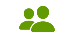 green icon of two persons 