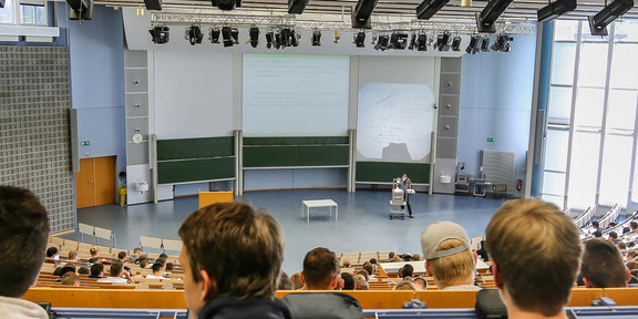 A lecture in the Audimax